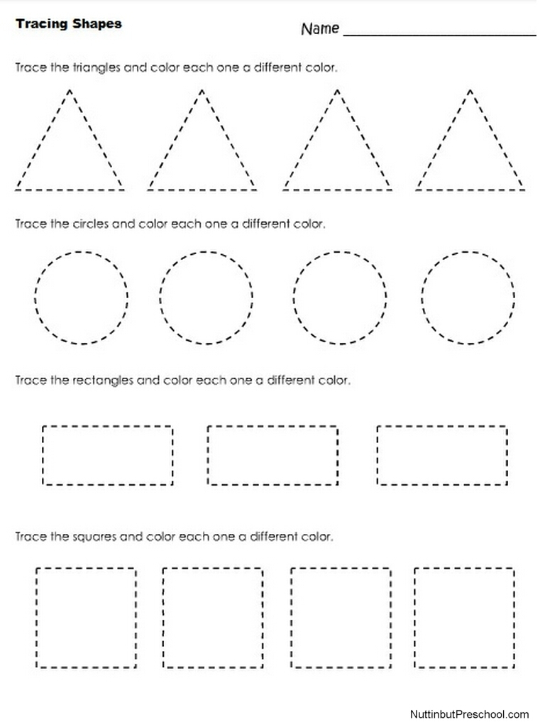 56 Marvelous Preschool Worksheets Shapes Picture