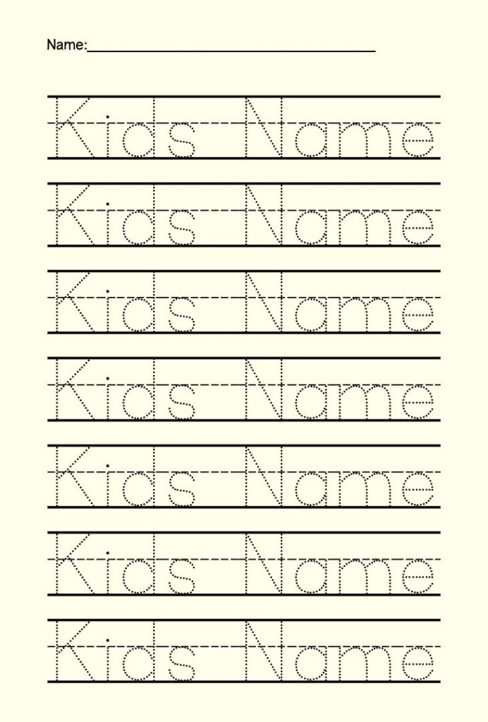 6 Best Preschool Name Tracing Printable   Printablee Throughout Name Tracing Free Download