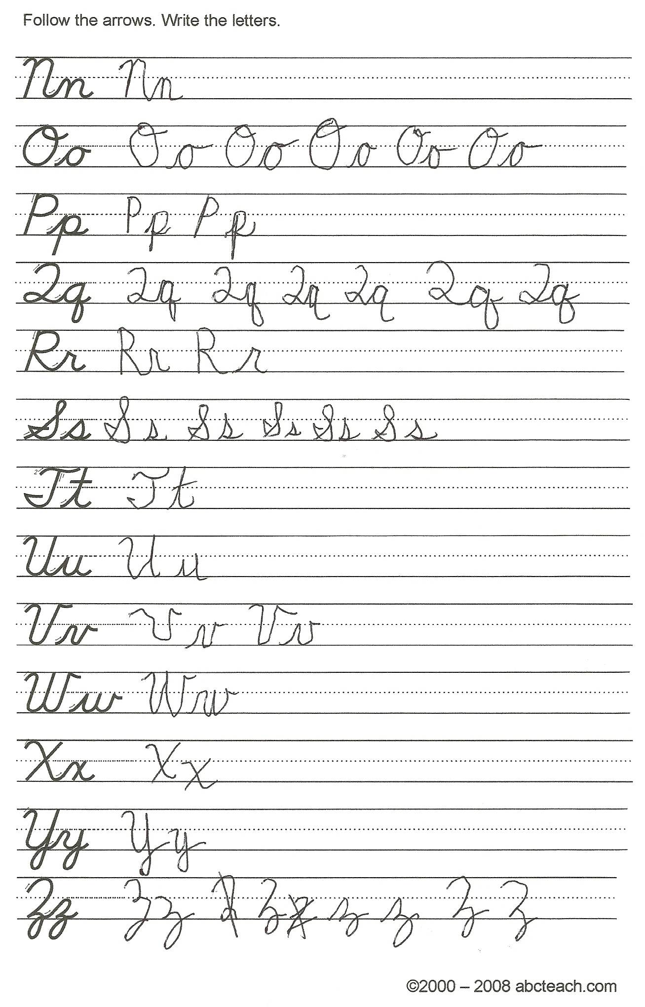 62 Amazing Worksheets For Cursive Writing Image Inspirations