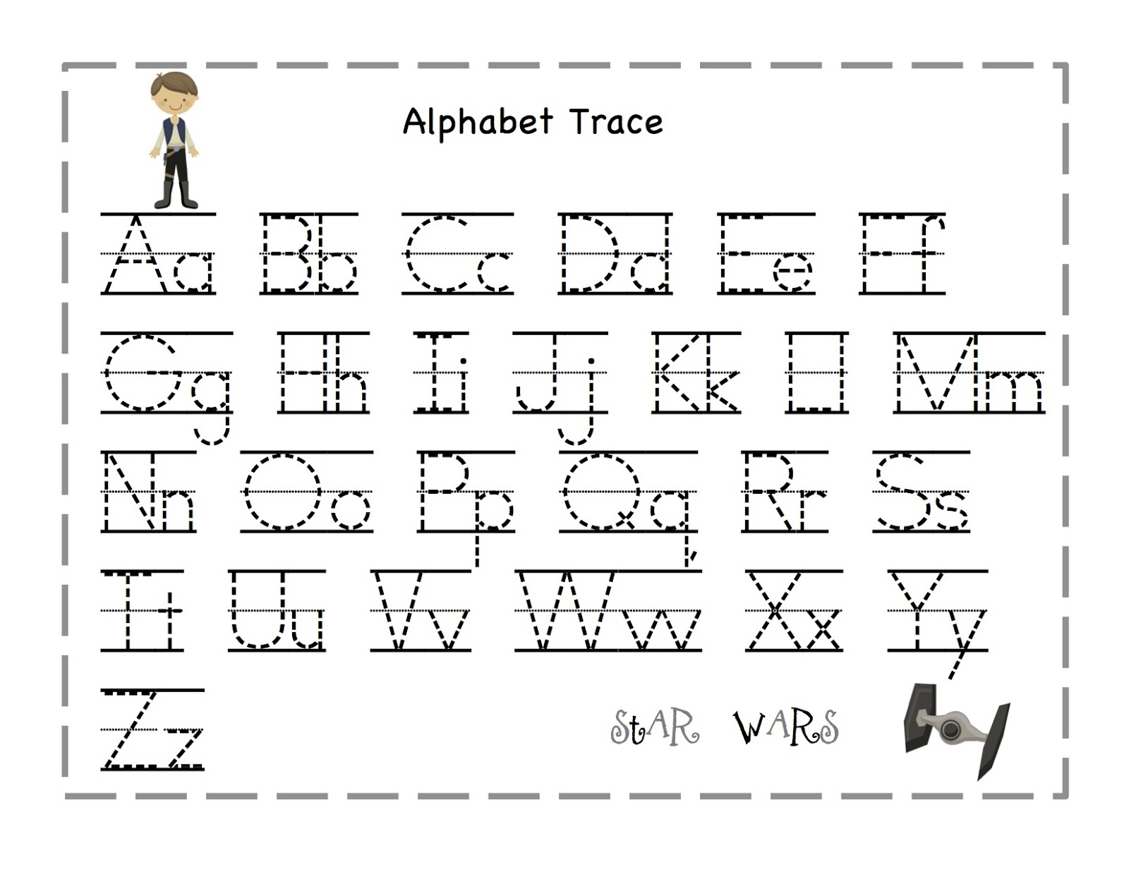 7 Best Printable Traceable Letters - Printablee inside Alphabet Tracing For 3 Year Olds