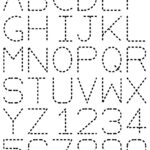 7 Best Printable Traceable Letters   Printablee Inside Alphabet Tracing Stencils