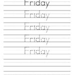 7 Free Days Of The Week Handwriting Worksheets Inside Tracing Name Mason