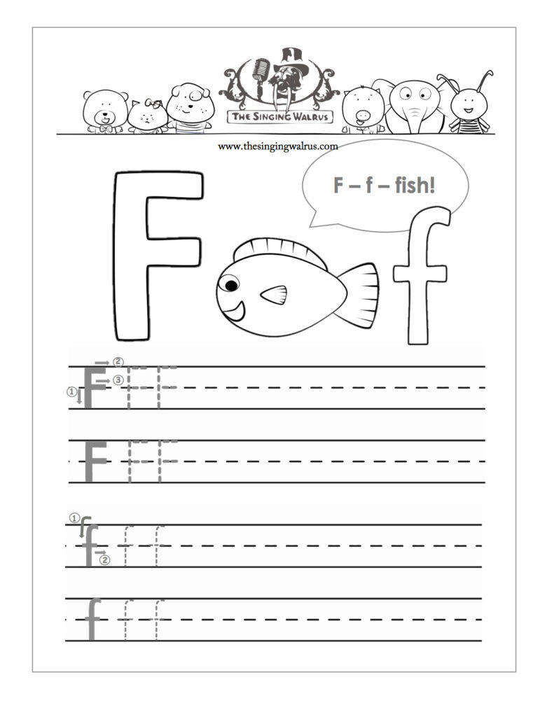 8 Best Free Printable Alphabet Worksheets Letter F Inside Letter F Tracing Printable