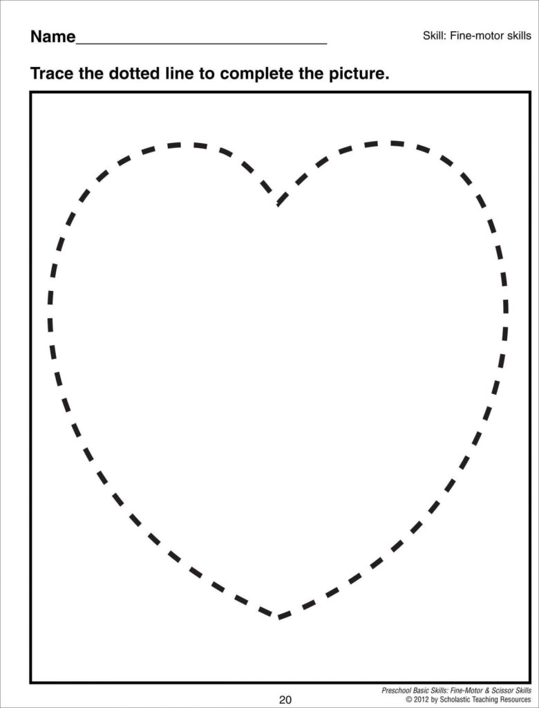 9+ Heart Worksheet Preschool | Shape Tracing Worksheets