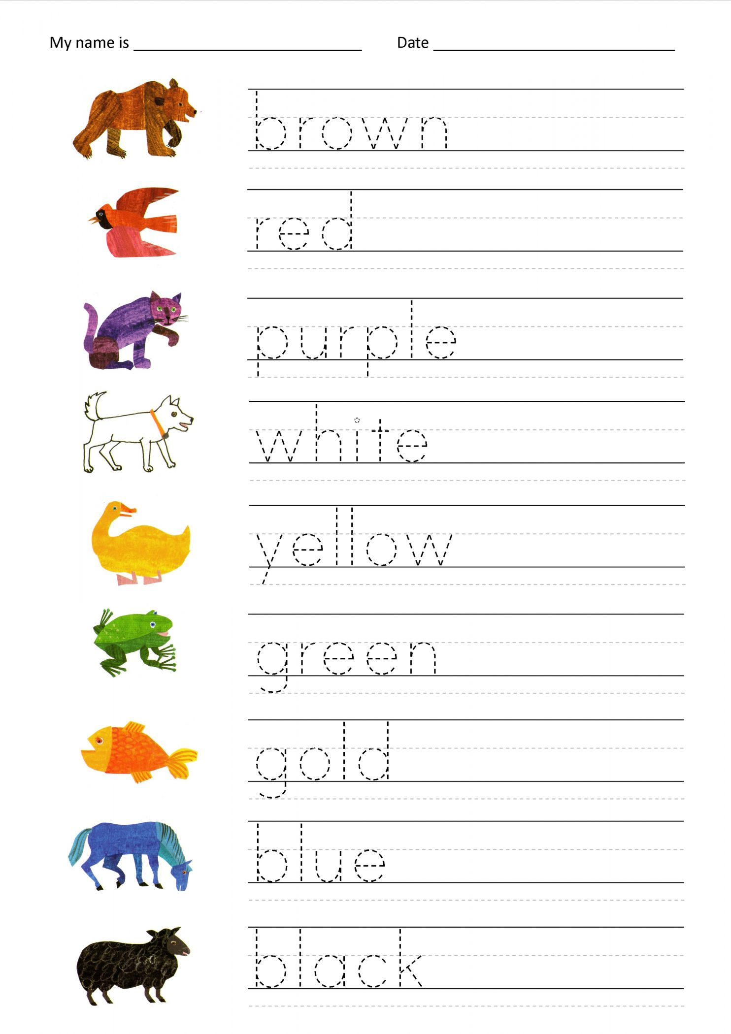 Name Tracing And Writing Worksheets