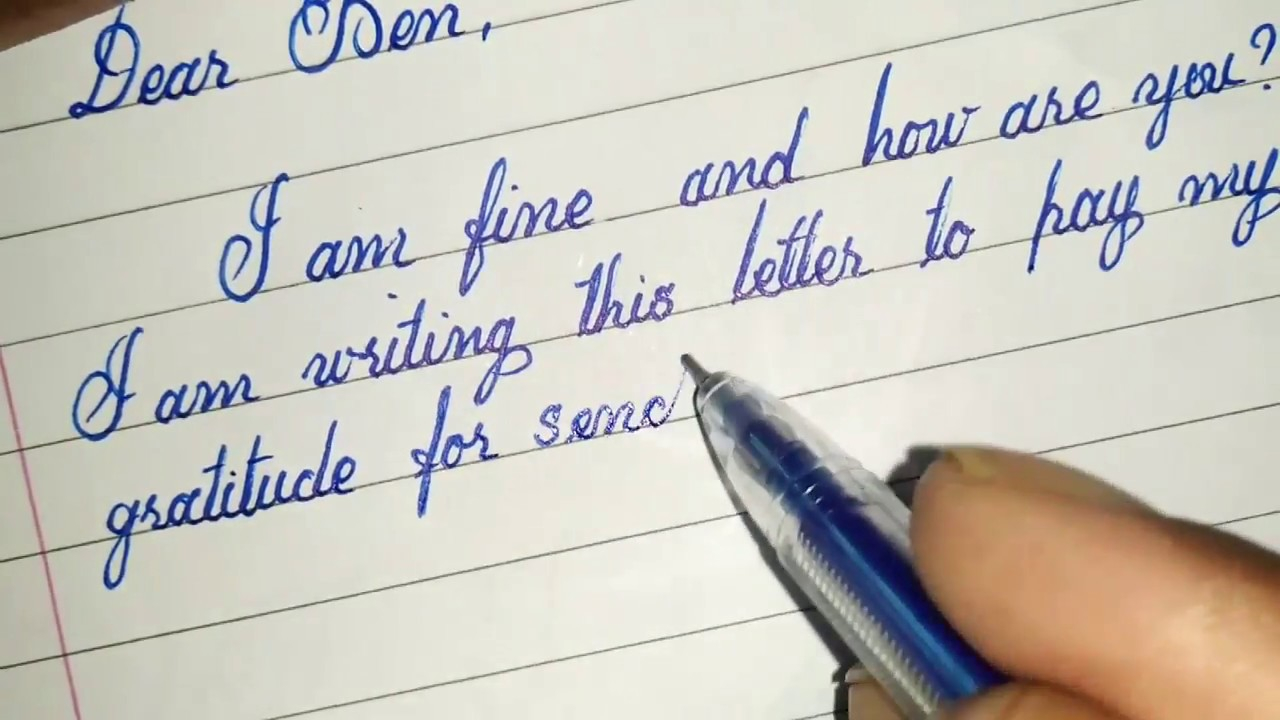 A Letter Of Gratitude With Cursive Letters|| Modern Calligraphy|| Cursive  Writer