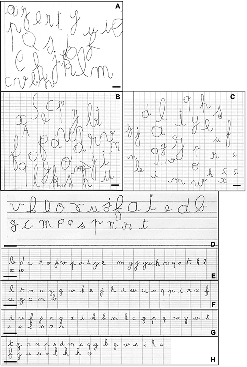 A One-Year Survey Of Cursive Letter Handwriting In A French
