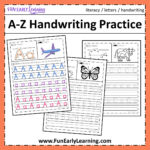 A Z Handwriting Practice No Prep Worksheets For Learning Letters Pertaining To Alphabet Worksheets A Z Printable
