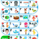 A Z Lower Case Alphabet   Esl Board Game   English Esl With Regard To Alphabet Worksheets A Z With Pictures