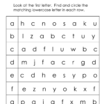 Abcs   Letter Matching A G Lowercase | Letter Recognition In Alphabet Worksheets Matching