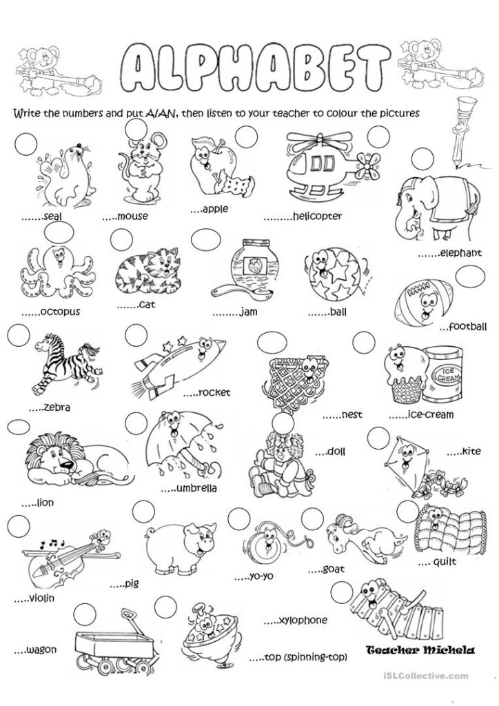 Alphabet: A Or An   English Esl Worksheets For Distance Intended For Alphabet Worksheets Islcollective