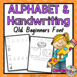 Alphabet And Handwriting Book   Qld Beginners Font Intended For Name Tracing Qld Font
