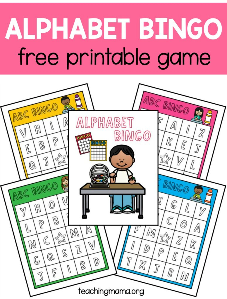 Alphabet Bingo Game   Teaching Mama Throughout Alphabet Bingo Worksheets