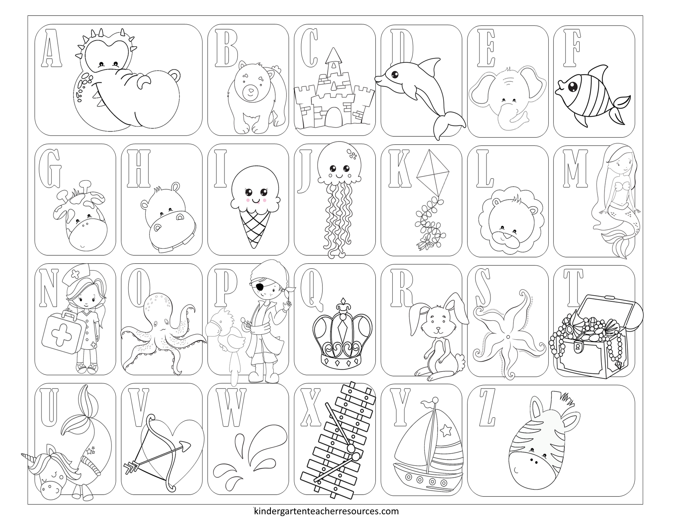 Alphabet Coloring Pages For Toddlers Printable Stunning in Alphabet Coloring Worksheets For Toddlers