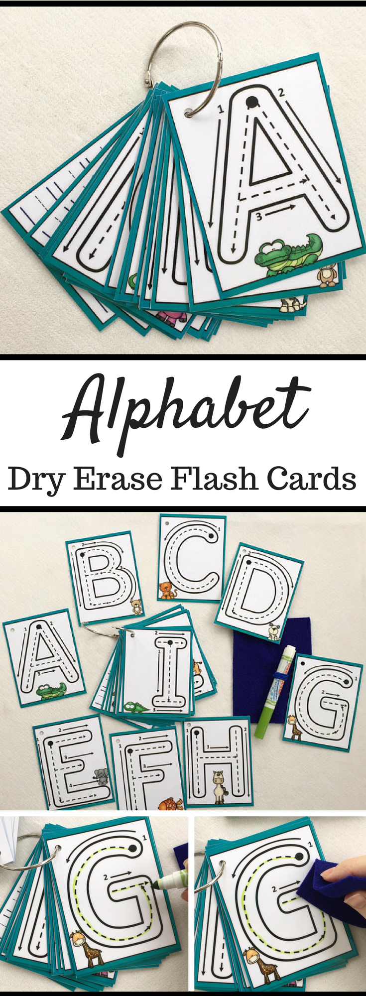 Alphabet Flash Cards | Dry Erase Alphabet Cards | Trace And for Alphabet Tracing Flashcards