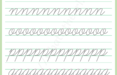Alphabet In Cursive Handwriting Coloring Book Practice