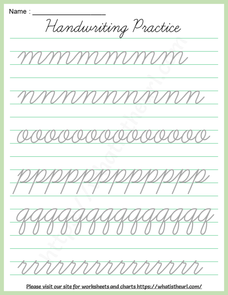 Alphabet In Cursive Handwriting Coloring Book Practice