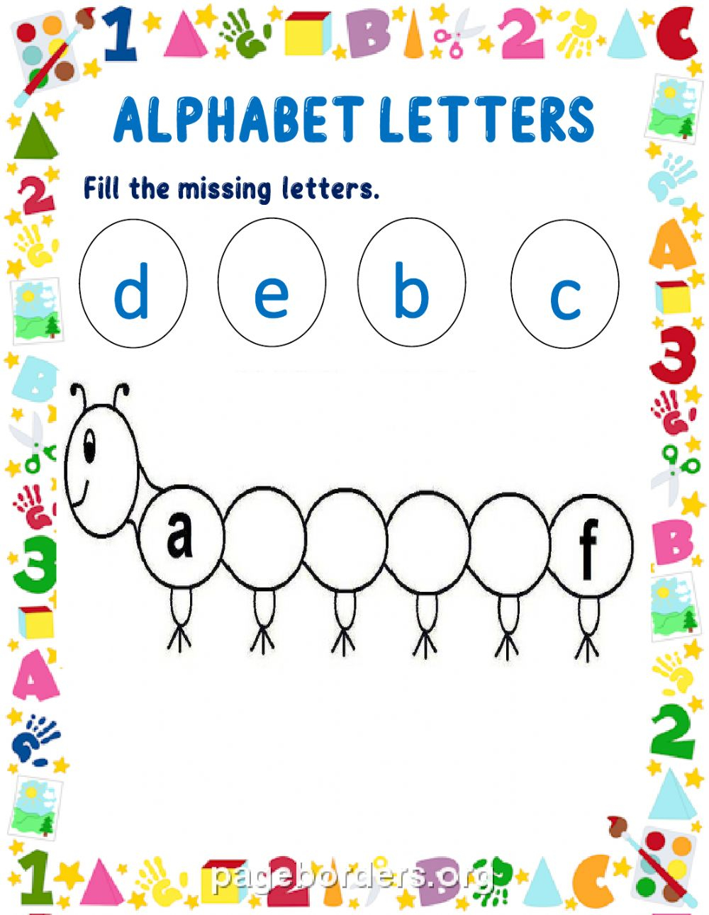 Alphabet Letters Interactive Worksheet with regard to Alphabet Reading Worksheets
