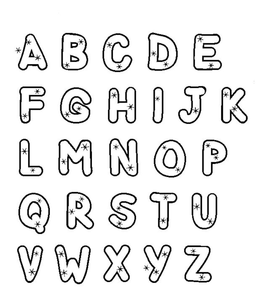 Alphabet Letters Template Printable Coloring Pages For With Regard To Alphabet Worksheets To Color