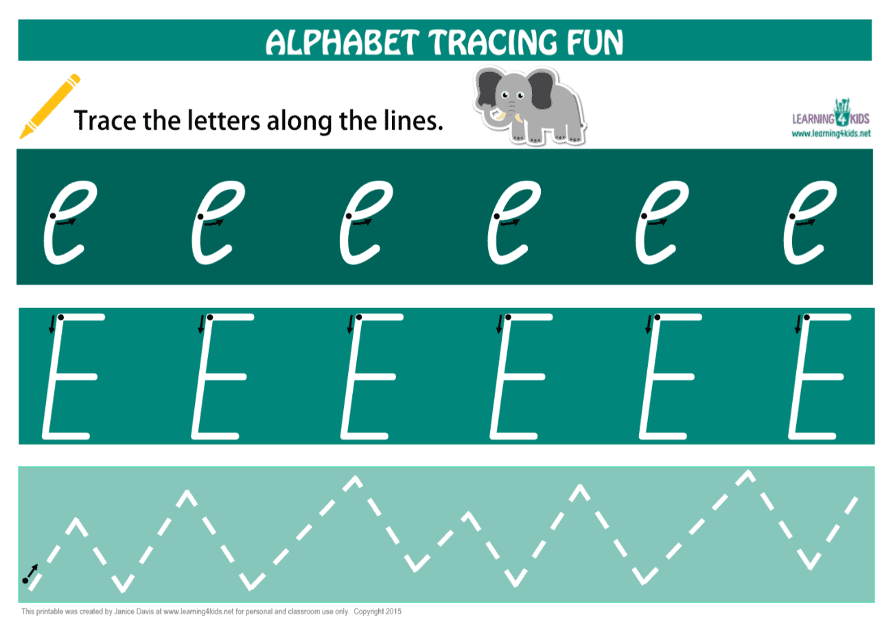 Alphabet Letters Tracing Mats Cursive Print