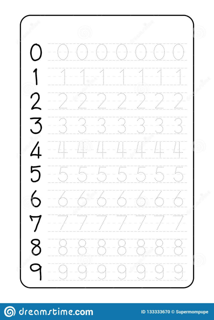 Alphabet Letters Tracing Worksheet With Number Children