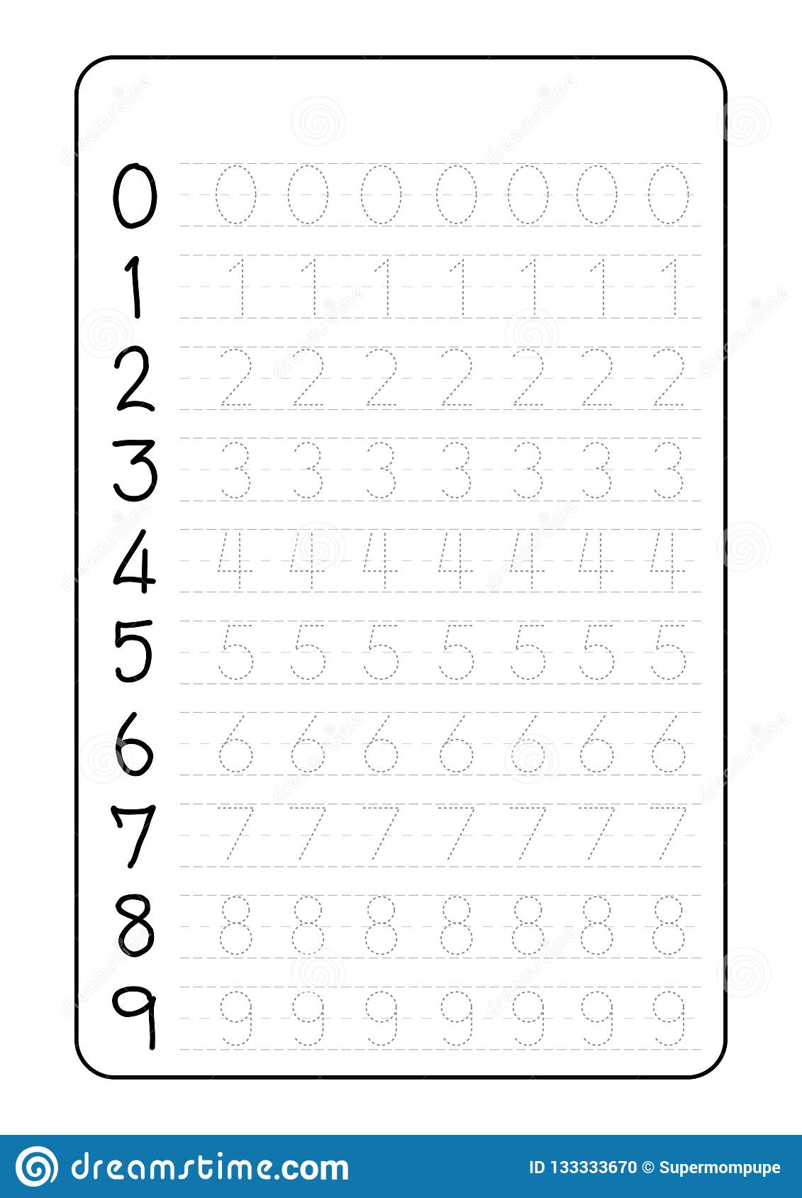 Alphabet Letters Tracing Worksheet With Number Children