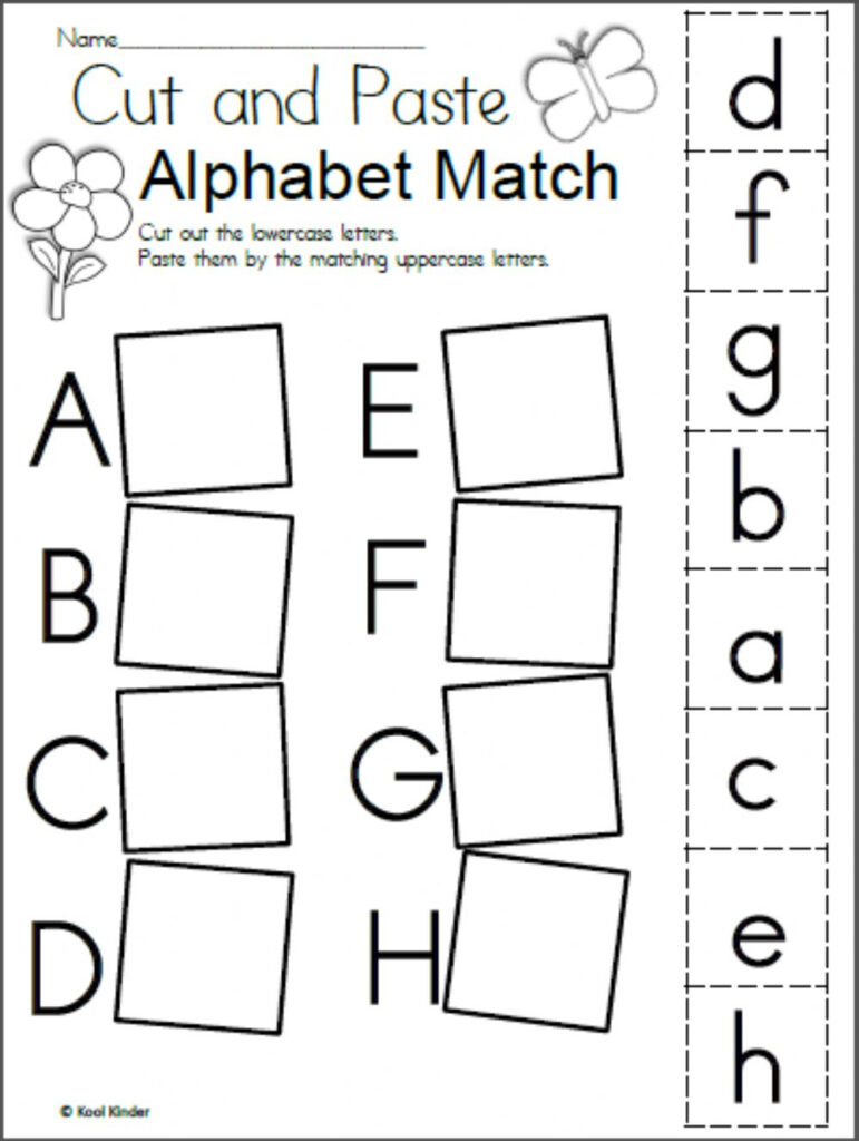 Alphabet Matching Interactive Worksheet For Alphabet Worksheets Matching