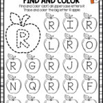 Alphabet Practice | Letter Search Worksheets | Apple Time Regarding Alphabet Review Worksheets For Preschool