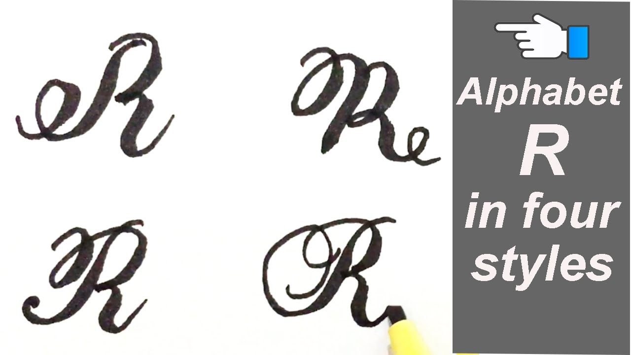 Alphabet R | Letter R In Four Styles | How To Write Stylish Capital  Alphabets Using Cut Marker