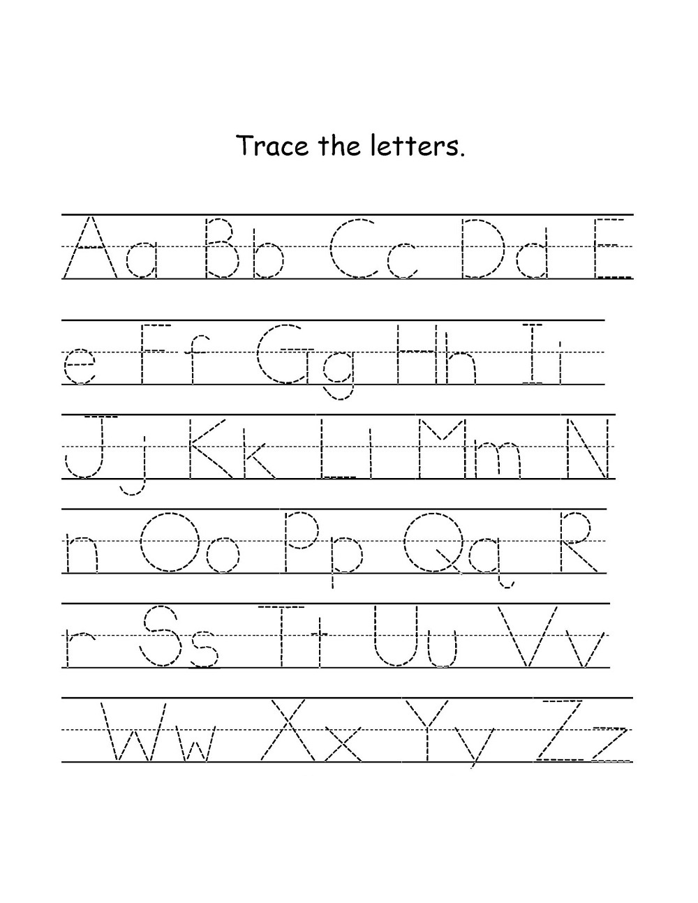 Alphabet Tracing For Kids A-Z | Activity Shelter with regard to Alphabet Tracing Paper