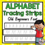 Alphabet Tracing Strips Qld Beginners Font With Name Tracing Qld Font