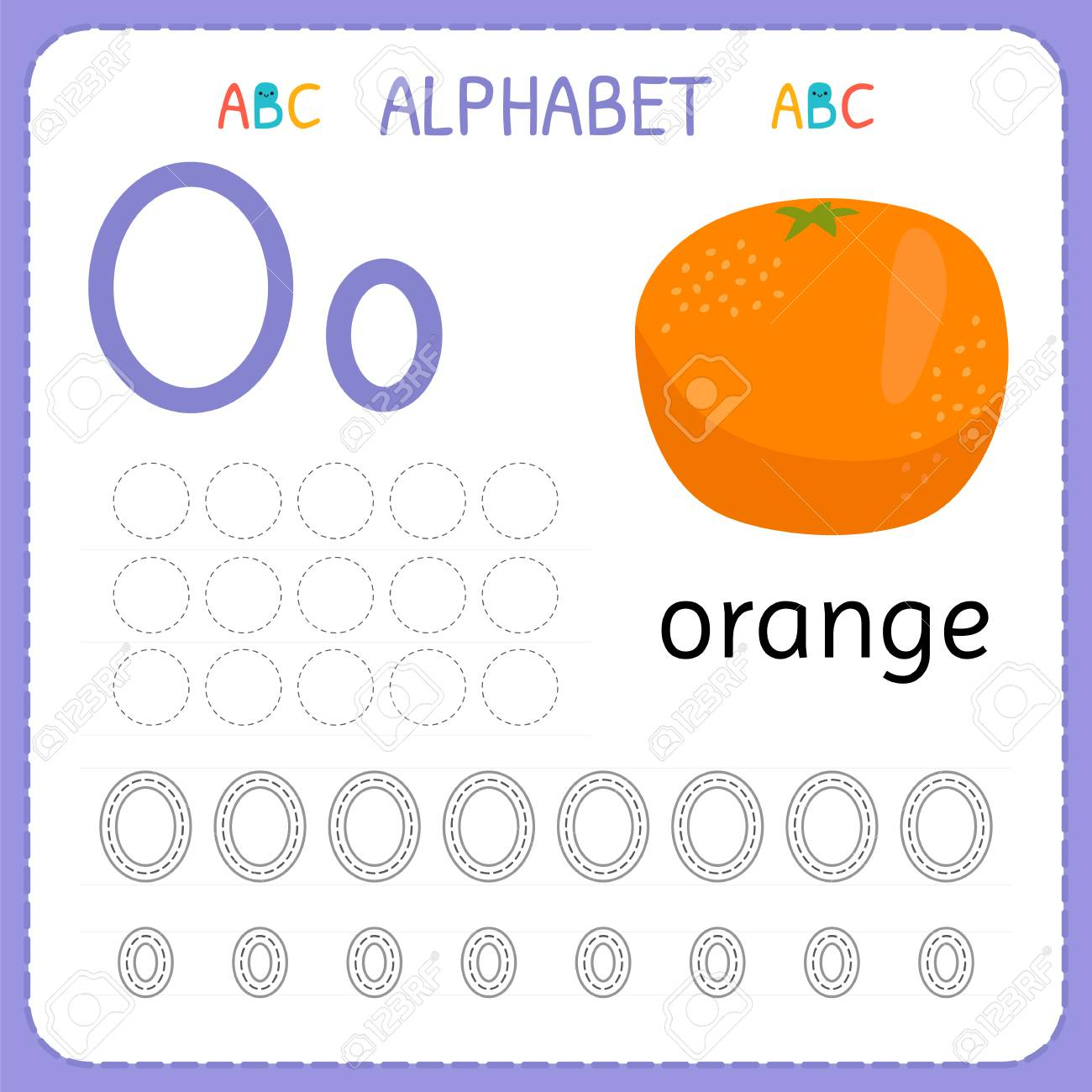 Alphabet Tracing Worksheet For Preschool And Kindergarten. Writing.. within Alphabet Tracing Vectors