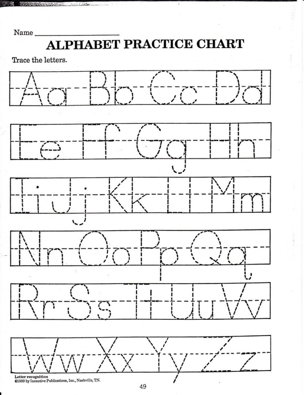 Alphabet Tracing Worksheet Free Printable | Alphabet in Alphabet Worksheets For 6 Year Olds