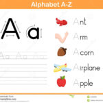 Alphabet Tracing Worksheet Stock Vector. Illustration Of