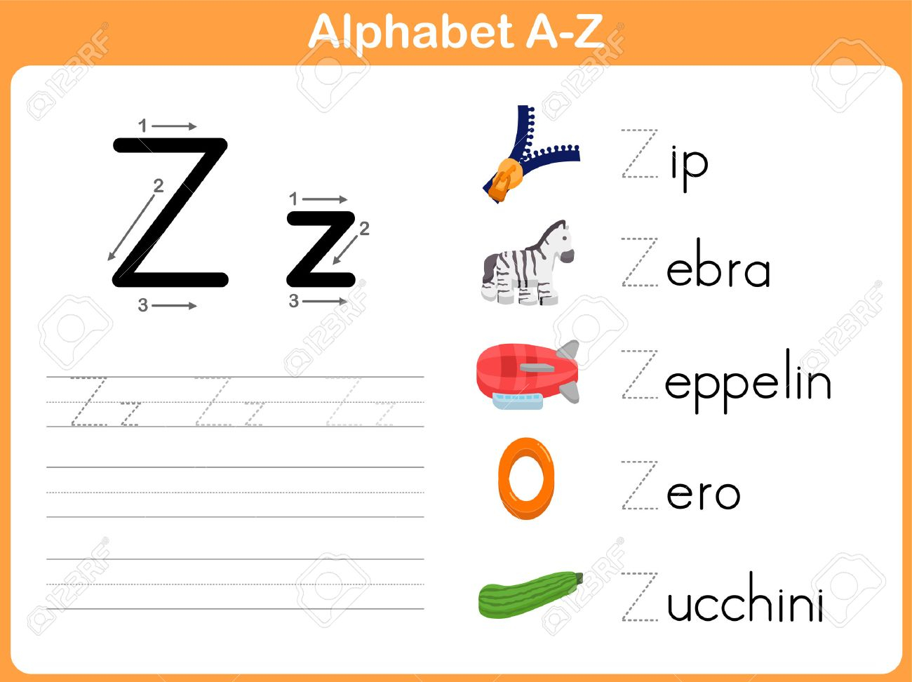 Alphabet Tracing Worksheet: Writing A-Z regarding Alphabet Tracing Vectors