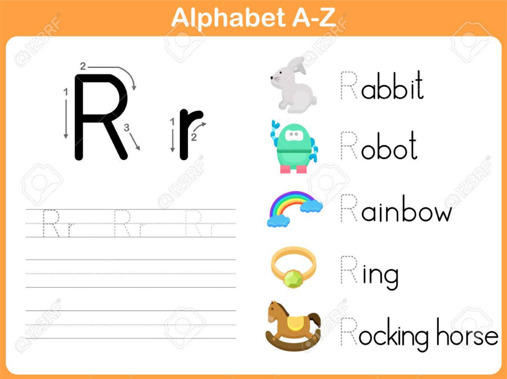 Alphabet Tracing Worksheet: Writing A Z Regarding Alphabet Tracing Vectors