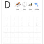 Alphabet Tracing Worksheets, Printable English Capital In D Letter Tracing