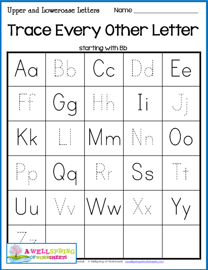 Alphabet Tracing Worksheets   Uppercase & Lowercase Letters