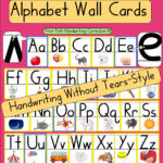 Alphabet Wall Cards Handwriting Without Tears Style Font