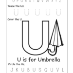 Alphabet Worksheet Big Letter U   Download Now Doc In Letter U Tracing And Writing
