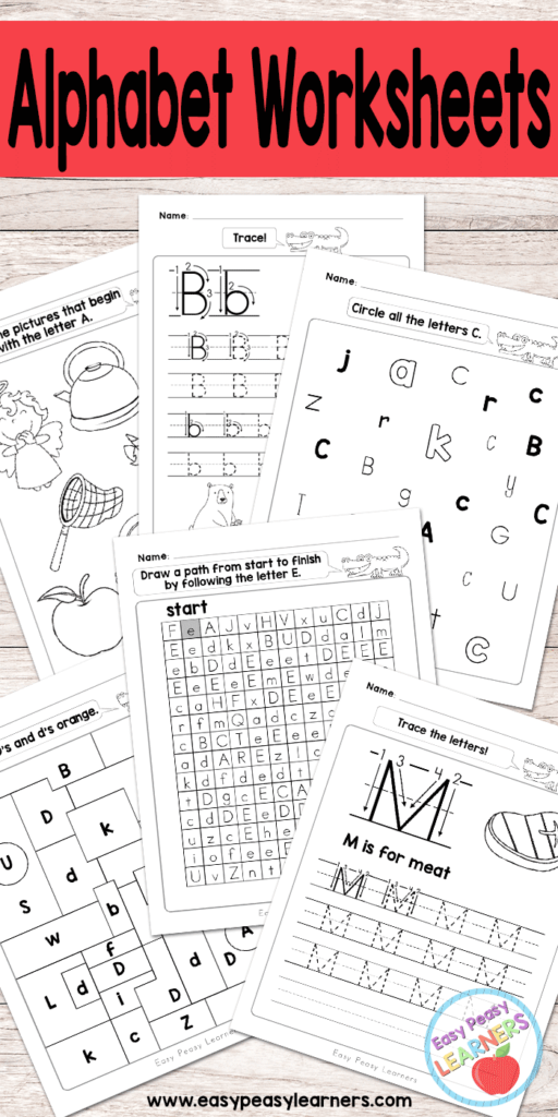Alphabet Worksheets   Abc From A To Z   Easy Peasy Learners Pertaining To Letter T Worksheets Easy Peasy