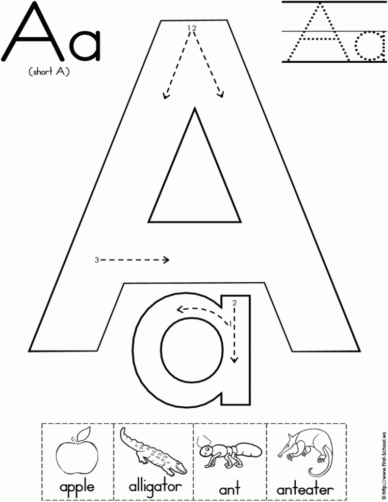 Alphabet Worksheets And Activities | Letter A | Alphabet Intended For Alphabet Worksheets For 3 Year Olds