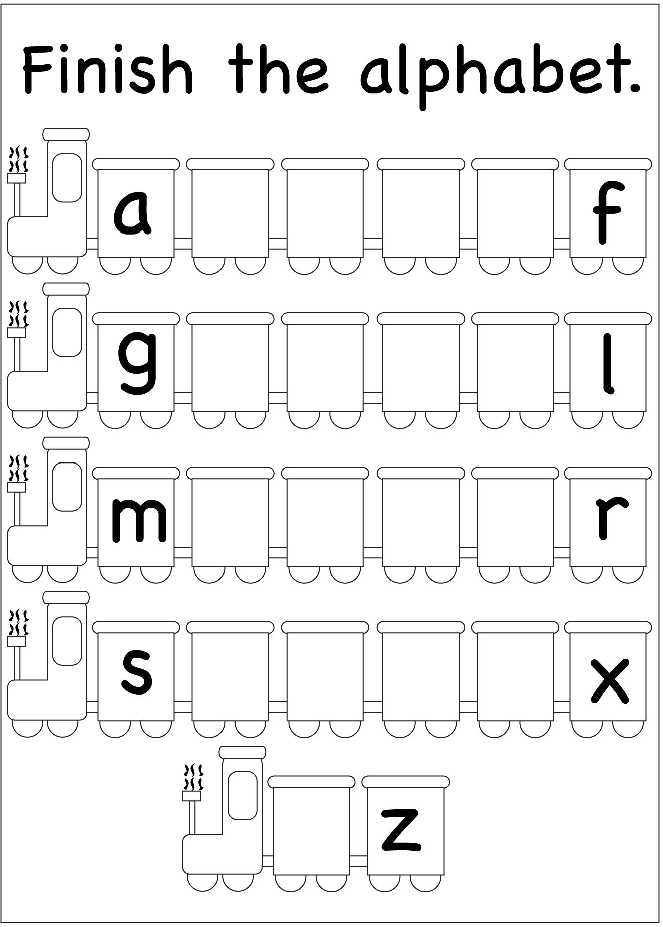 Alphabet Worksheets - Best Coloring Pages For Kids throughout Alphabet Sequencing Worksheets