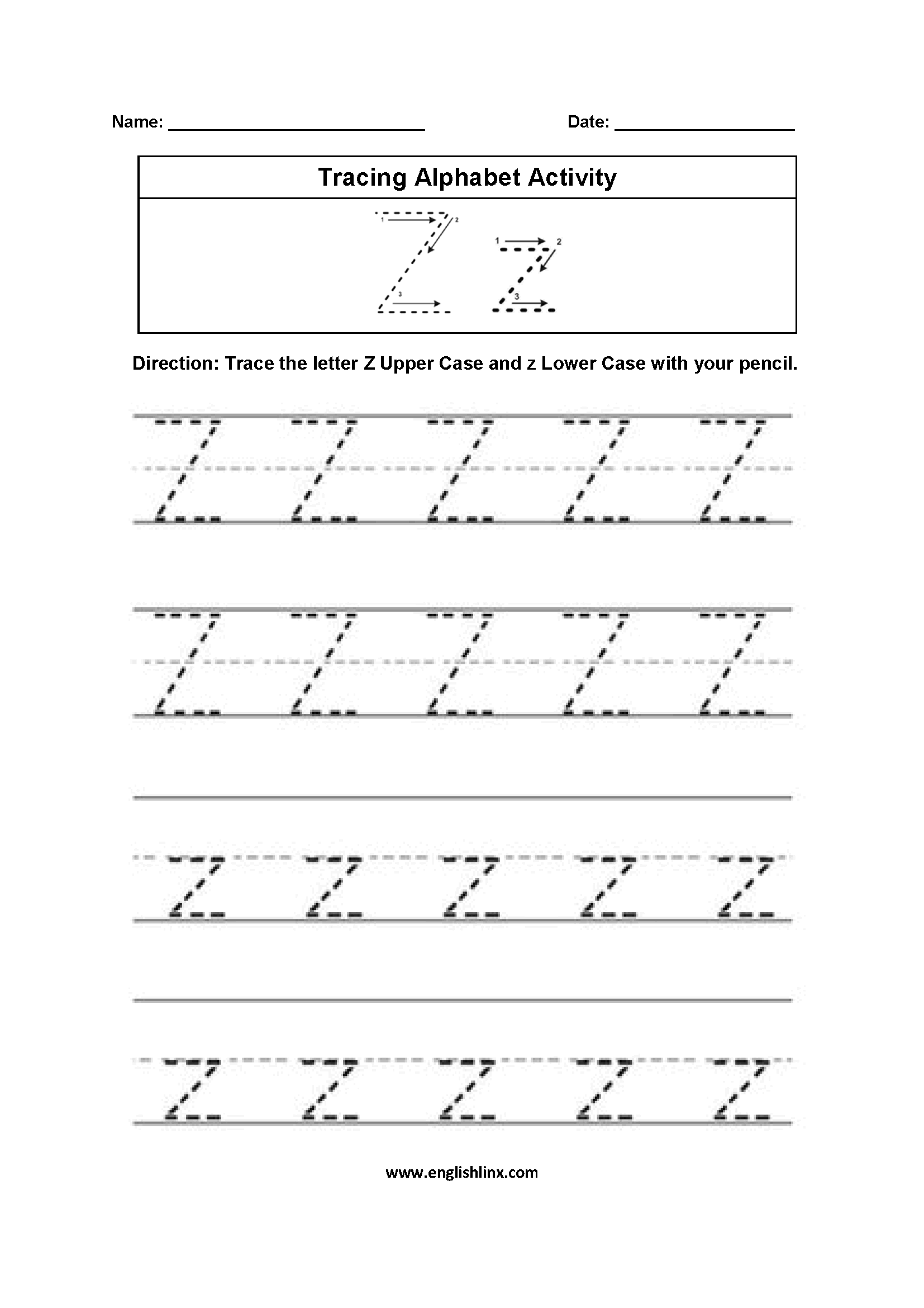 Alphabet Worksheets | Tracing Alphabet Worksheets