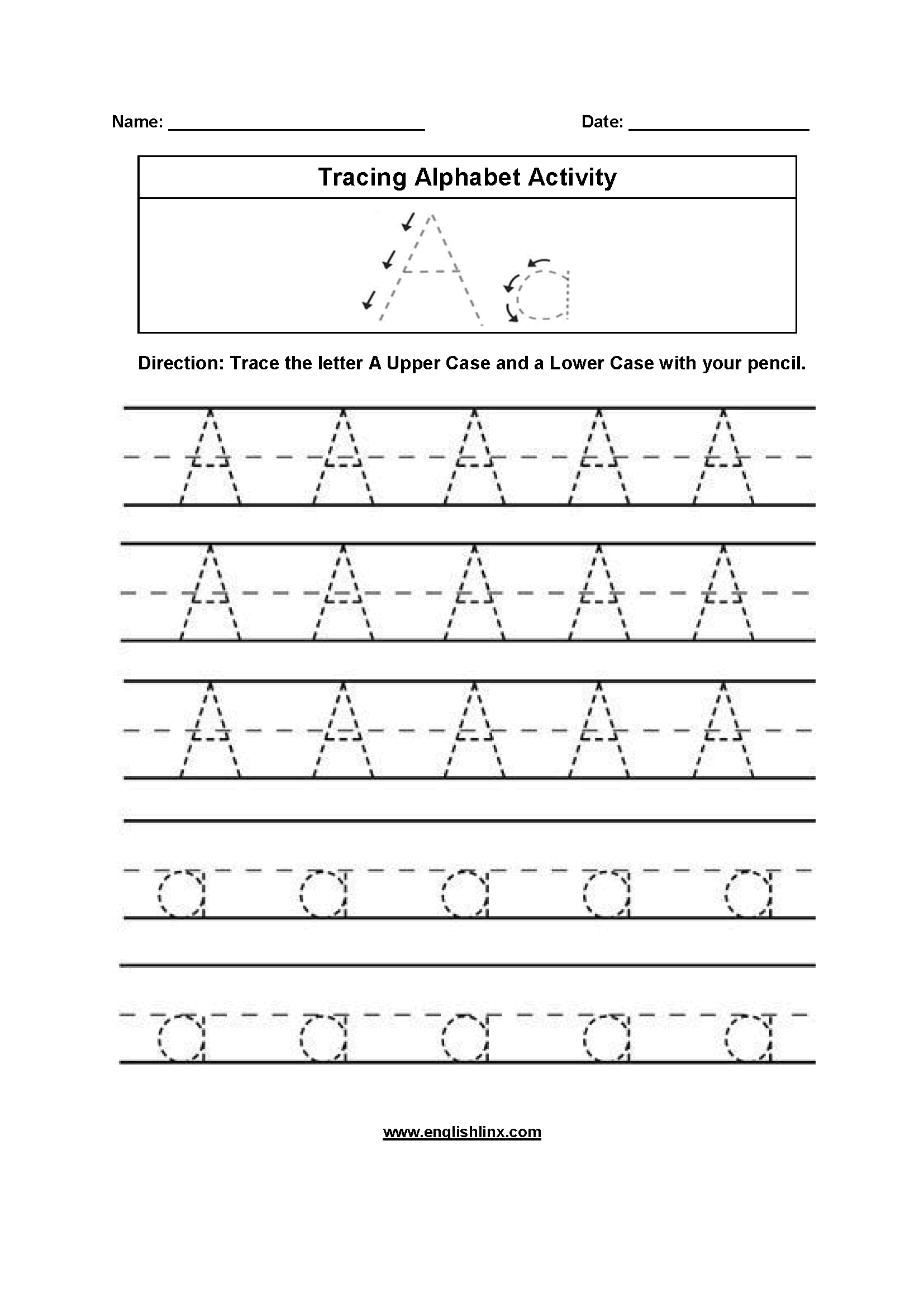 Alphabet Worksheets | Tracing Alphabet Worksheets intended for Alphabet Tracing A-Z Pdf