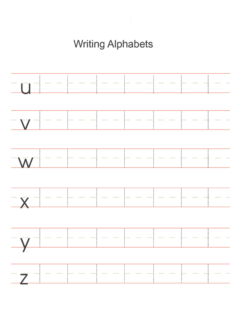 Alphabet Writing Practice Sheets For Preschoolers Worksheet Inside Alphabet Handwriting Worksheets Free Printables