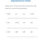 Alphabetical Order   Interactive Worksheet Throughout Alphabet Order Worksheets Pdf