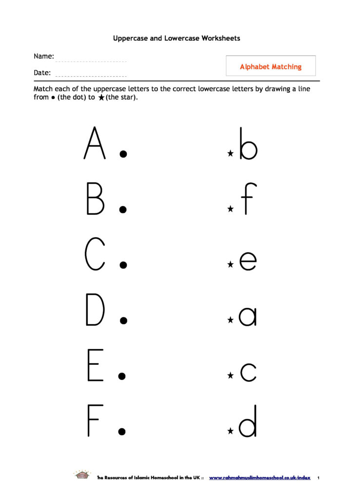 Alphabet+Uppercase+And+Lowercase+Matching+Worksheet In 2020 Regarding Alphabet Matching Worksheets For Preschoolers