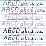 Australian School Fonts•instant Download Aussie Handwriting For Name Tracing Qld Font