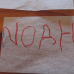 Baby Steps Toward Independent Writing – Tracing Names Within Name Tracing Noah